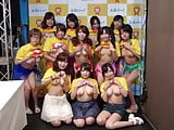 Japanese girls letting their tits get fondled by random men 