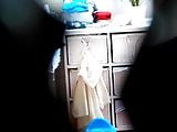 My MILF GF in bathroom keyhole spy cam 