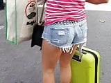 Russian Mature Tourist Bitch in Mini Jean Shorts