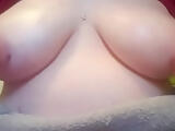 Slippery pierced nipple play