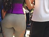 Big ass in grey leggings