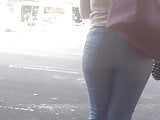 Tight jeans, big butt 