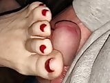 Wife Rubbing Her Feet Toes And Soles On My Cock