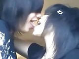 Teen emo couple homemade making out