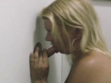 Blonde Amateur Smoking Dick And Cigarette At Glory Hole