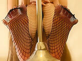 FOOT TEASE IN FISHNETS