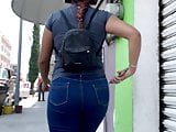 Big Ass Walking . Latina Jeans 1