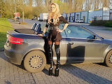 German Girl in PVC Hugh Heels 2