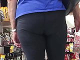 Grocery Store Mature Booty In Line