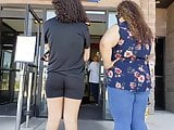 Teen slut ass in tight spandex shorts candid